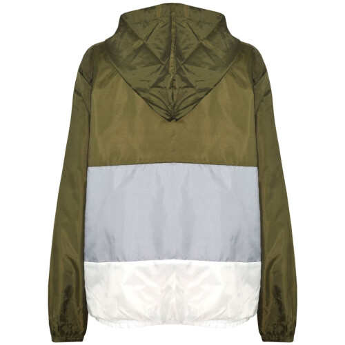 (9-10 Years, Khaki) Unisex Windbreaker Contrast Panel Raincoat 5-13 1