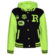 (13 Years, Black & Neon Orange) Kids Unisex B.B Hooded R Fashion FOX Jacket 2-13