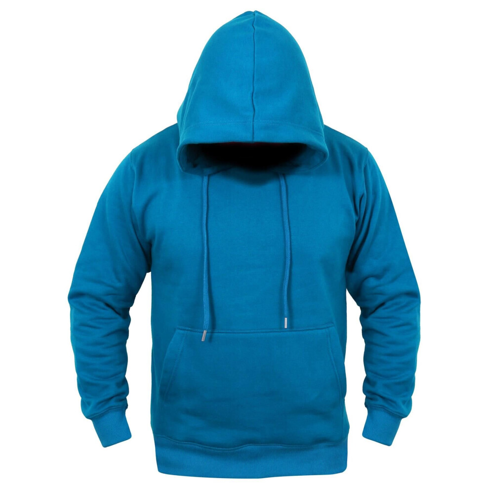 (XL, Blue) Mens Fleece Hoodie Pullover Hooded Sweatshirt S-XL