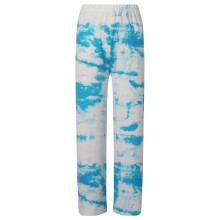 (13 Years, Blue) Girls Palazzo Flared Wide Leg Tie Dye Blue Trouser