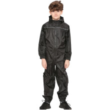 (13 Years, Black) Unisex Puddle Suit Rainwear Waterproof Rainsuit