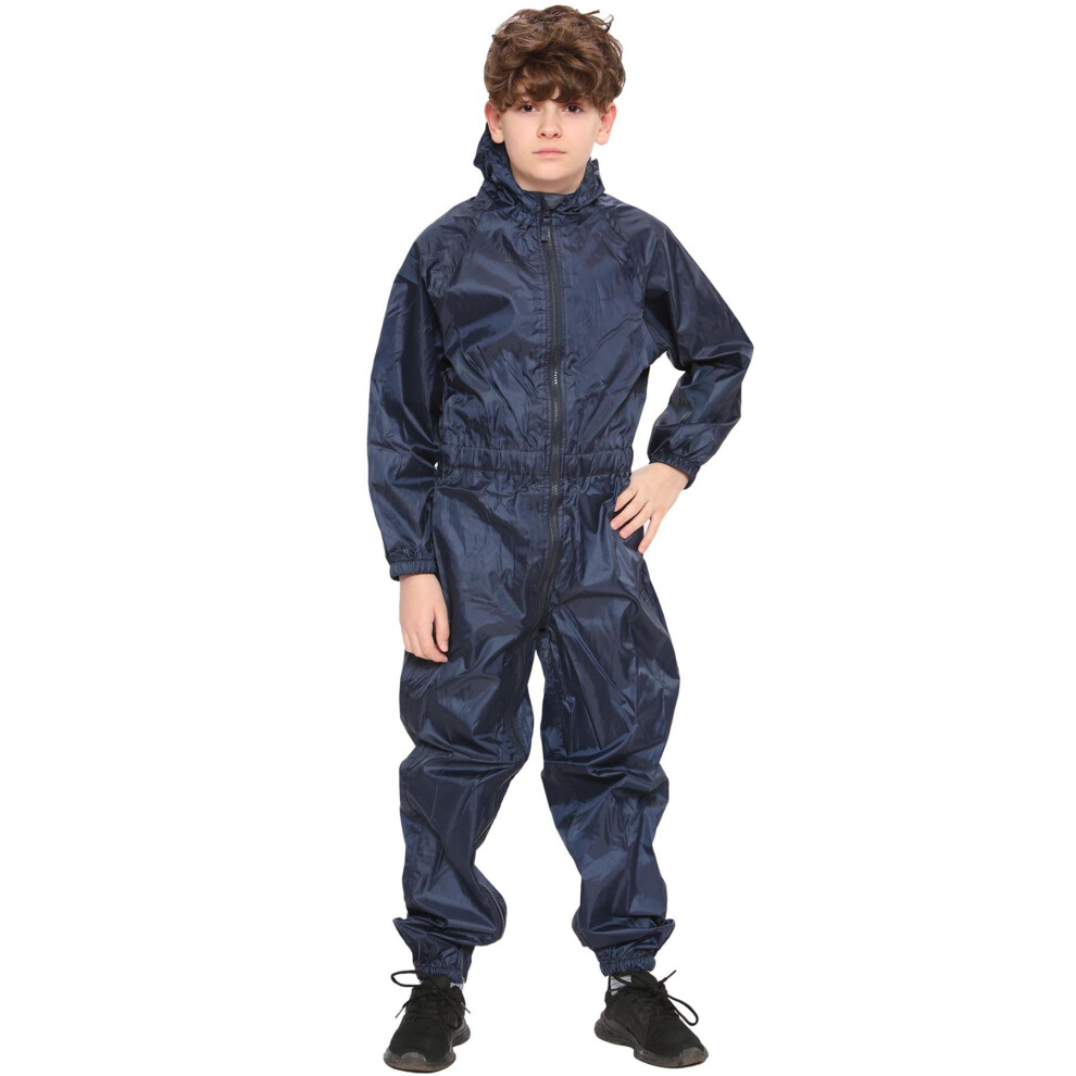 (3-4 Years, Navy) Unisex Puddle Suit All in One Waterproof Raincoat-image-OPC-P8XJTD6-NEW