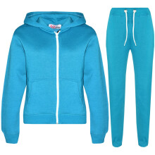 (11-12 Years, Turquoise) Unisex Tracksuit Hoodie with Joggers Jogging suit
