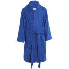 (9-10 Years, Royal Blue) Unisex 100% Cotton Soft Terry Bathrobe Luxury 5-13