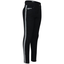 (11-12 Years, Jet Black) Kids Boys Skinny Denim Jeans Contrast Taped Pants