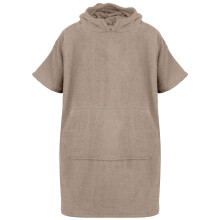 (6-9 Years, Stone) Kids Unisex Towel Poncho Bathrobe Soft Beach Bath