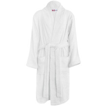 (5-6 Years, White) Unisex 100% Cotton Soft Terry Bathrobe Luxury 5-13