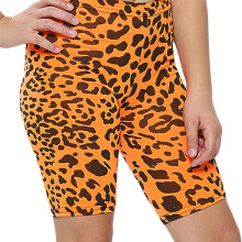 (9-10 Years, Neon Orange) Kids Girls Cycling Shorts Leopard Print Gym Short