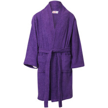 (5-6 Years, Purple) Unisex 100% Cotton Soft Terry Bathrobe Luxury 5-13