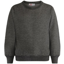 (11-12 Years, Charcoal) Girls Boys Charcoal Jumper Crew Neck Sweatshirt
