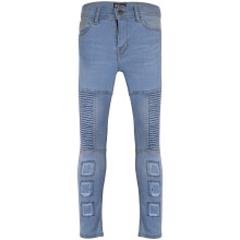 (11-12 Years, Light Blue) Kids Boys Skinny Ripped High Waisted Light Blue