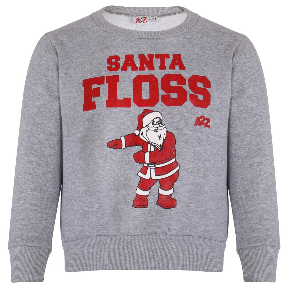 A2zkids (5-6 Years, ) Kids Girls Christmas Jumper Ya Filthy Animal Grey