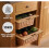 (600mm, 2 Baskets ) Pull Out Wicker Baskets Kitchen Storage Larder Base Unit  Beech Runners 7