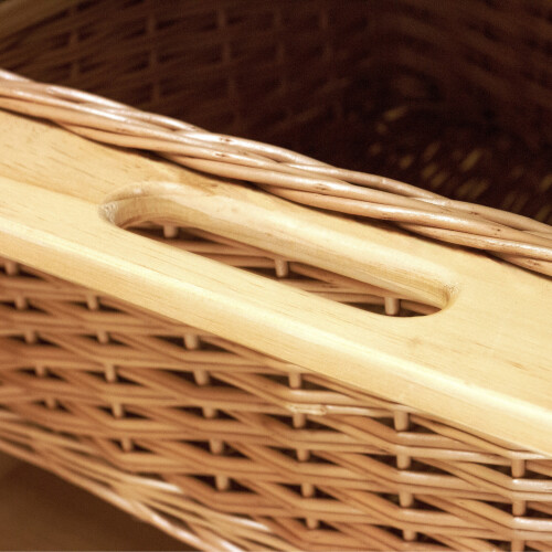 (600mm, 2 Baskets ) Pull Out Wicker Baskets Kitchen Storage Larder Base Unit  Beech Runners 2