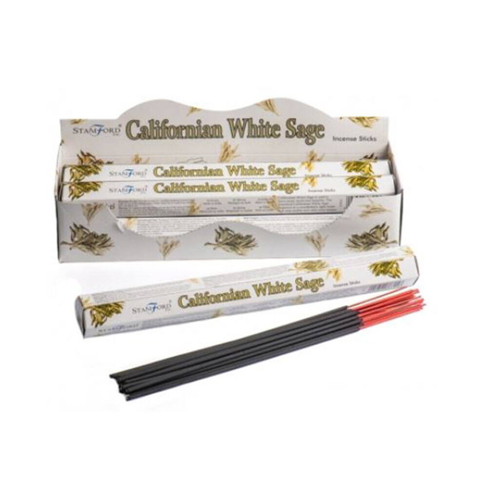 Californian White Sage Stamford Hex Incense Sticks - Set of 6