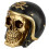 Fantasy Biker Helmet Gold Punk Skull Ornament 1