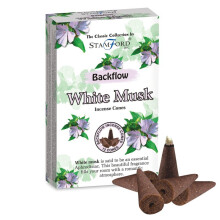 37432 Stamford Backflow Incense Cones - White Musk - Set of 12
