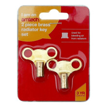 Radiator Key Set 2Pcs (Brass) (Amtech)