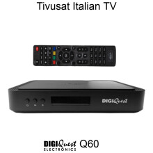 (Tivusat Digiquest Q10 HD, Not Activated Smart Card) TIVUSAT ITALIAN HD 4K DECODER + TIVU SMARTCARD TELESYSTEM FUBA DIGIQUEST ULTRA