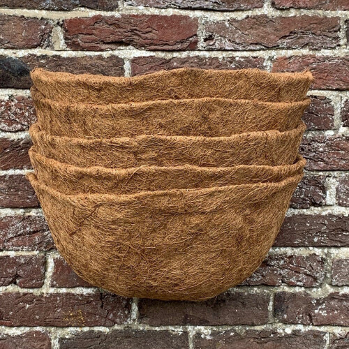Selections Pack of 5 Coco Wall Basket Garden Planter Liners (40cm) 2