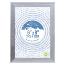 (Silver Ribbed) Freestanding Wallmount Wood Photo Picture Frames 6x8" 15x20cm