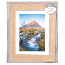 (Two Tone Wood) Freestanding Wallmount Wood Photo Picture Frames 6x8" 15x20cm