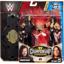 Undertaker & Bret Hart WWE Championship Showdown Series 8: 6-Inch Action Figure 2-Pack with TrueFX Detailing & Championship Plate Stands