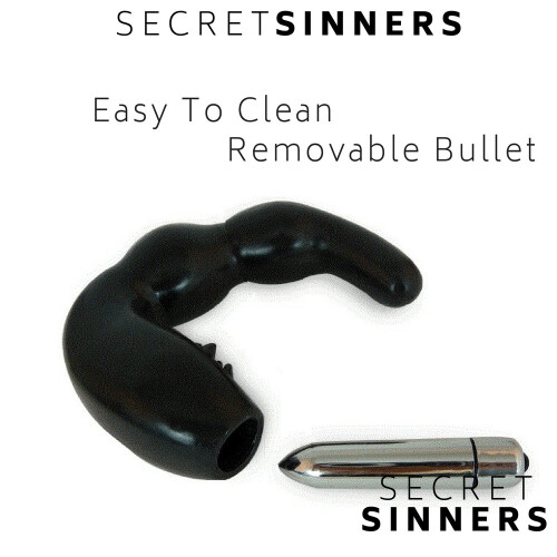 Black Battery Powered Silicone Prostate Massage Device 2