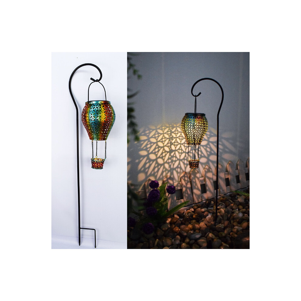 (Colorful Light) Leaper Outdoor Garden Solar Light Hot Air Balloon Shape