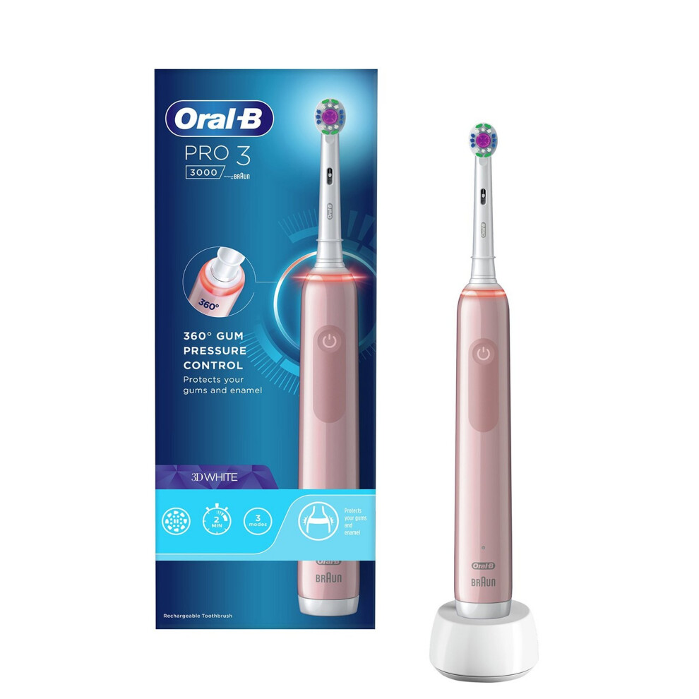 Oral B PRO3 3D White Pink Electric Toothbrush
