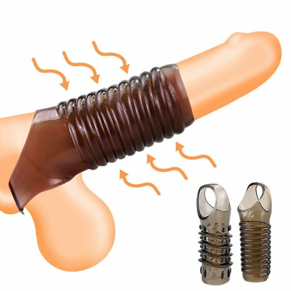 Reusable Soft Material Extender And Delay Sleeve Cock Ring