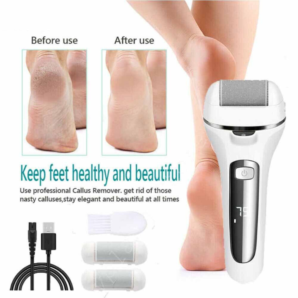 Electric Callus Foot File Remover Hard Skin Pedicure Rechargeable Tool