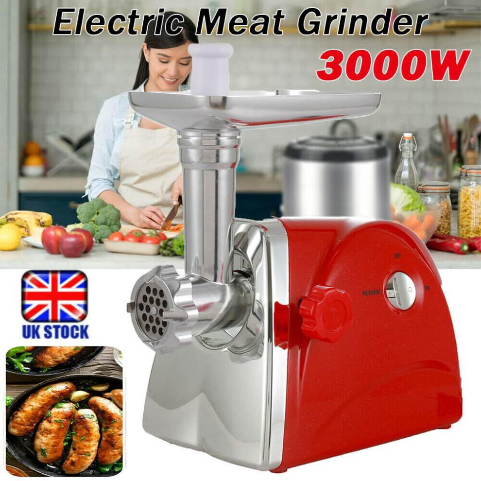 3000W Electric Meat Grinder Food Sausage Filler Maker Mincer Stuffer