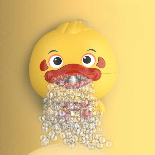 Electronic Bubble Maker Duck Bath Toy with Music, Spitting Bubbles, Suction Cup, ABS Safe Plastic (Requires 2x AA) 2
