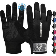 (S, Black) RDX Weight Lifting Gloves Gym Workout Fitness Strength Training Home Cycling