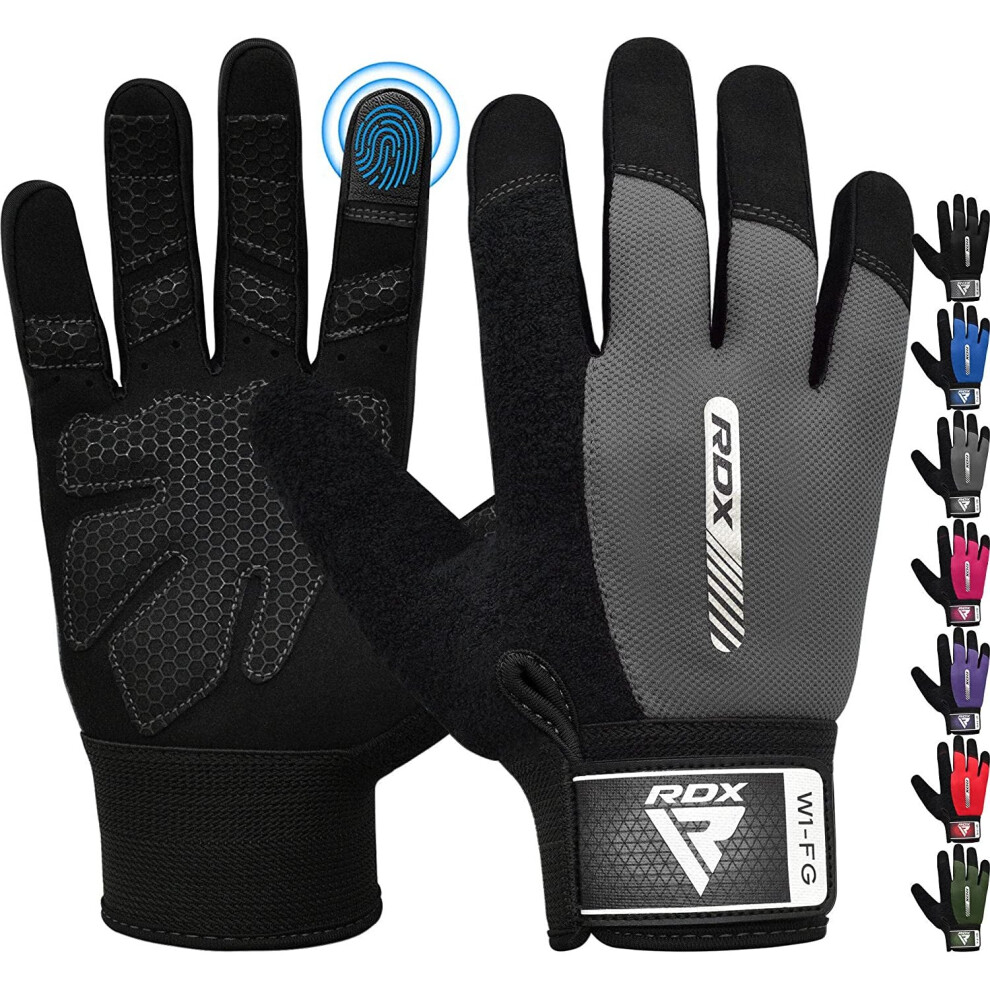 (M, Gray) RDX Weight Lifting Gloves Gym Workout Fitness Strength Training Home Cycling
