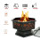 Fire Pit BBQ Firepit Brazier Stove Patio Heater Grill Garden Hexagonal 3