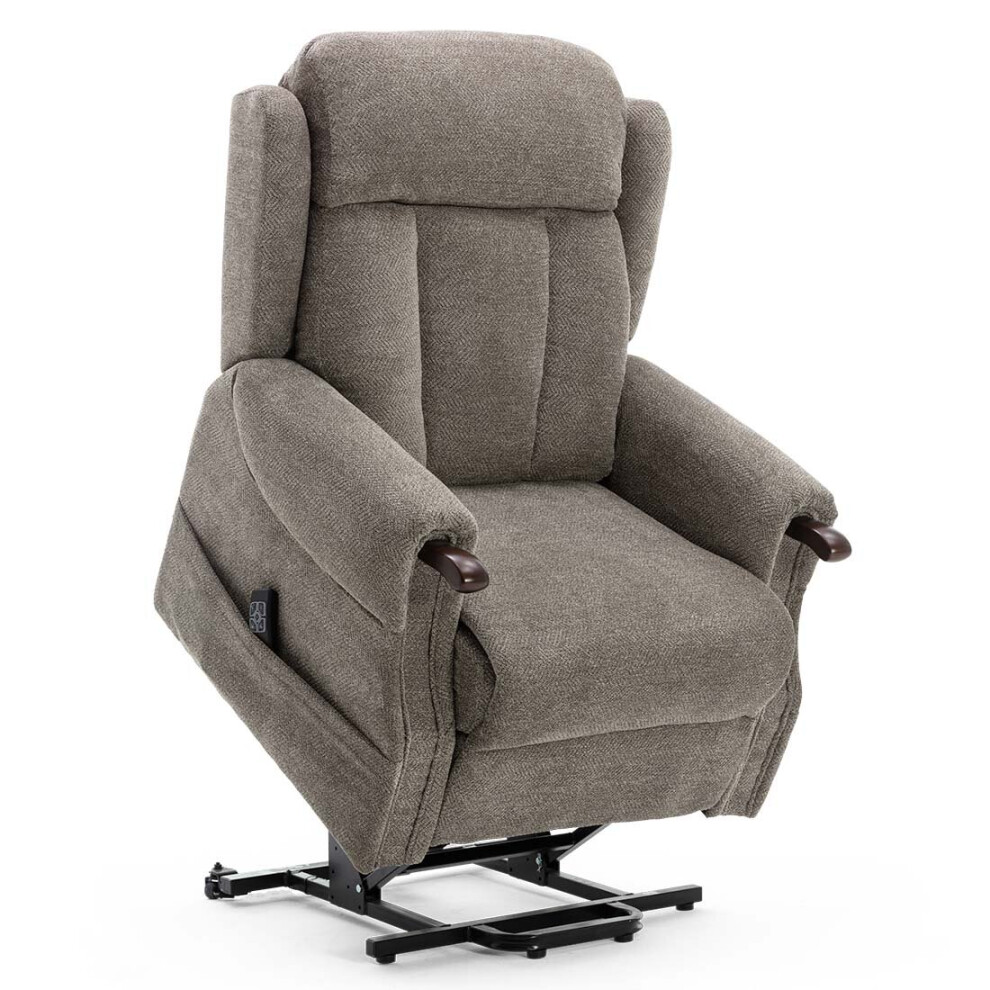 (Browns) Halton Electric Fabric Dual Motor Riser Recliner Lift Mobility Tilt Chair