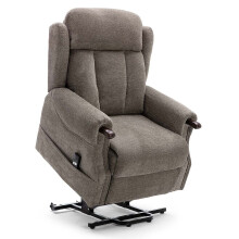 (Browns) Halton Electric Fabric Single Motor Riser Recliner Lift Mobility Tilt Chair