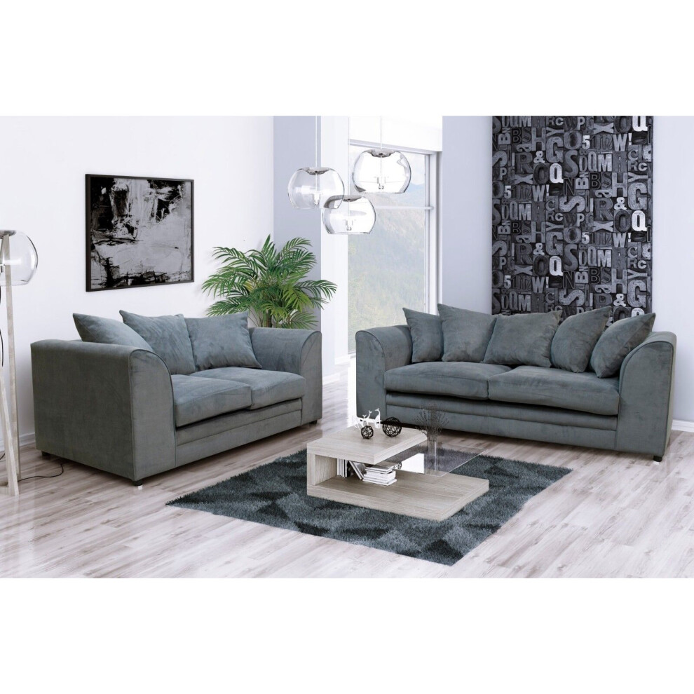 (Grey, 3 & 2 Seater Set) Casper Sofa - Grey Or Cream - Corner / 3&2