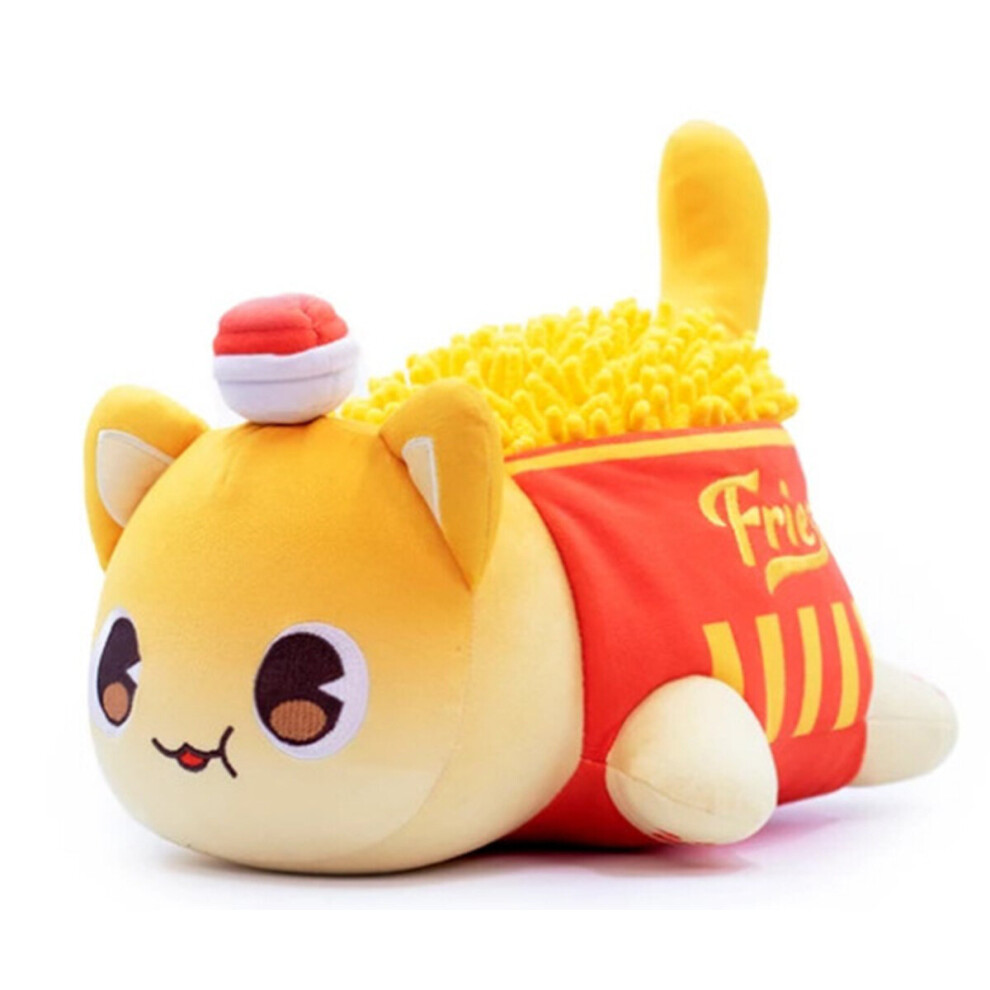 (French Fries) Aphmau Cat Stuff Toys Plush Doll Teddies Pillow Soft Stuffed Toy Kids Gift 9.8IN