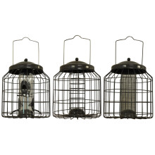 Delux Heavy Duty Squirrel Proof Hanging Nut, Seed & Fat Ball Bird Feeders (Set of 3)