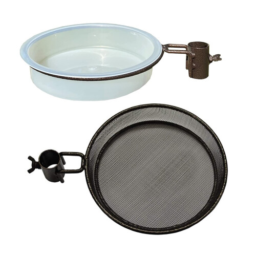 Selections Water Dish, Mesh Seed Dish & Bracket Set for Bird Feeding Stations