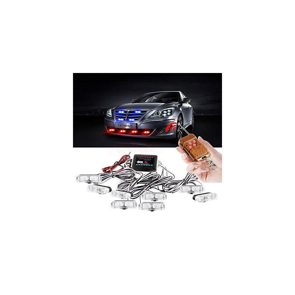 Yifengshun 8 In 1 Led Police S Emergency Strobe S For Truck Vehicle Warning Flashing Caution Bar Grilles Drl Police Motorcycle Dc Light 783919228610