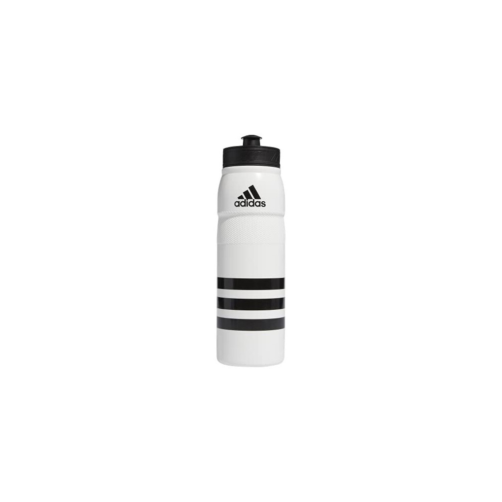 adidas Stadium 750 ML (26oz) Plastic Water Bottle,White/ Black,ONE SIZE