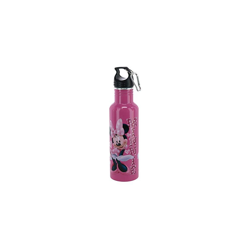 Disney Sassy Hearts Aluminum Bottle Wide Mouth Pink