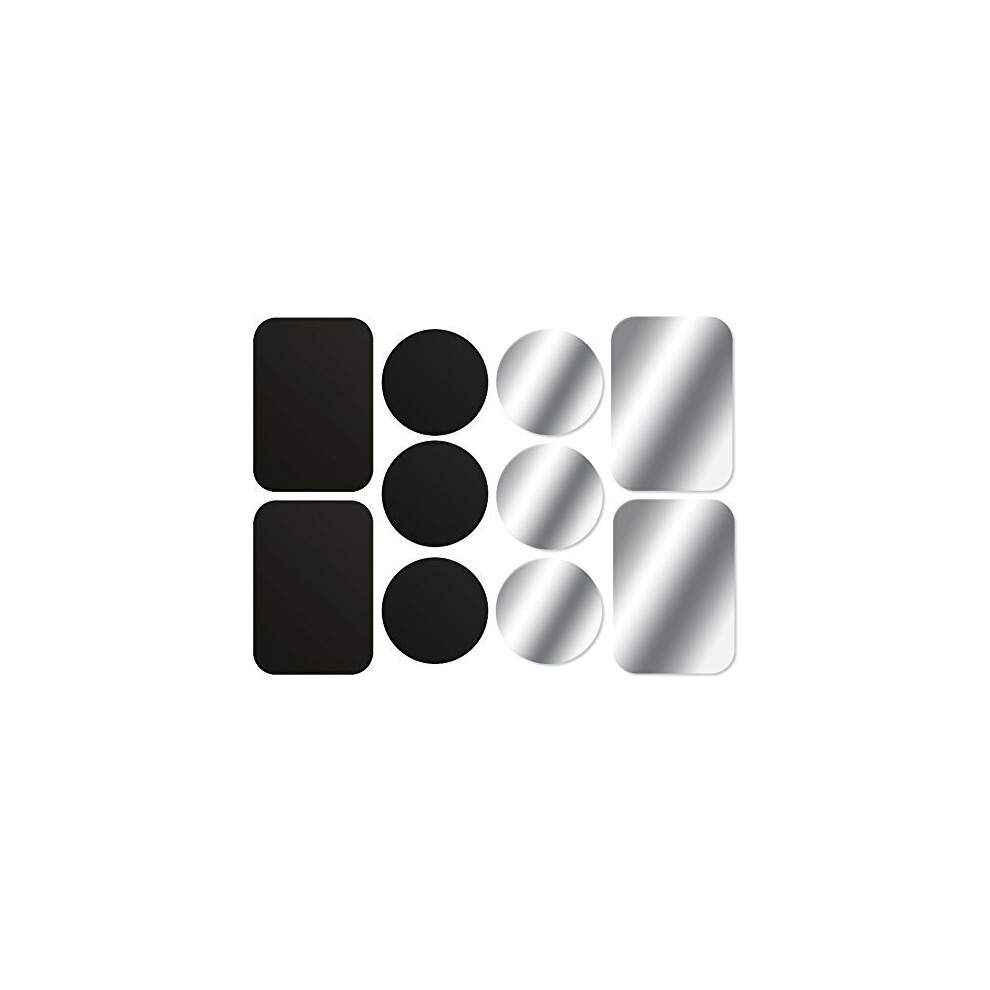 AJOXEL Metal Plate for Phone, [10 Pack] Replacement Mount Metal Plates Kits with 3M Adhesive Universal for Magnetic Car Phone Holder Cradle Magne