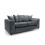 (3 Seater) Monaco Grey Crushed Chenille Sofa Sets 1