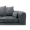 (Left Hand Corner) Monaco Grey Crushed Chenille Sofa Sets 4