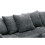 (Left Hand Corner) Monaco Grey Crushed Chenille Sofa Sets 3
